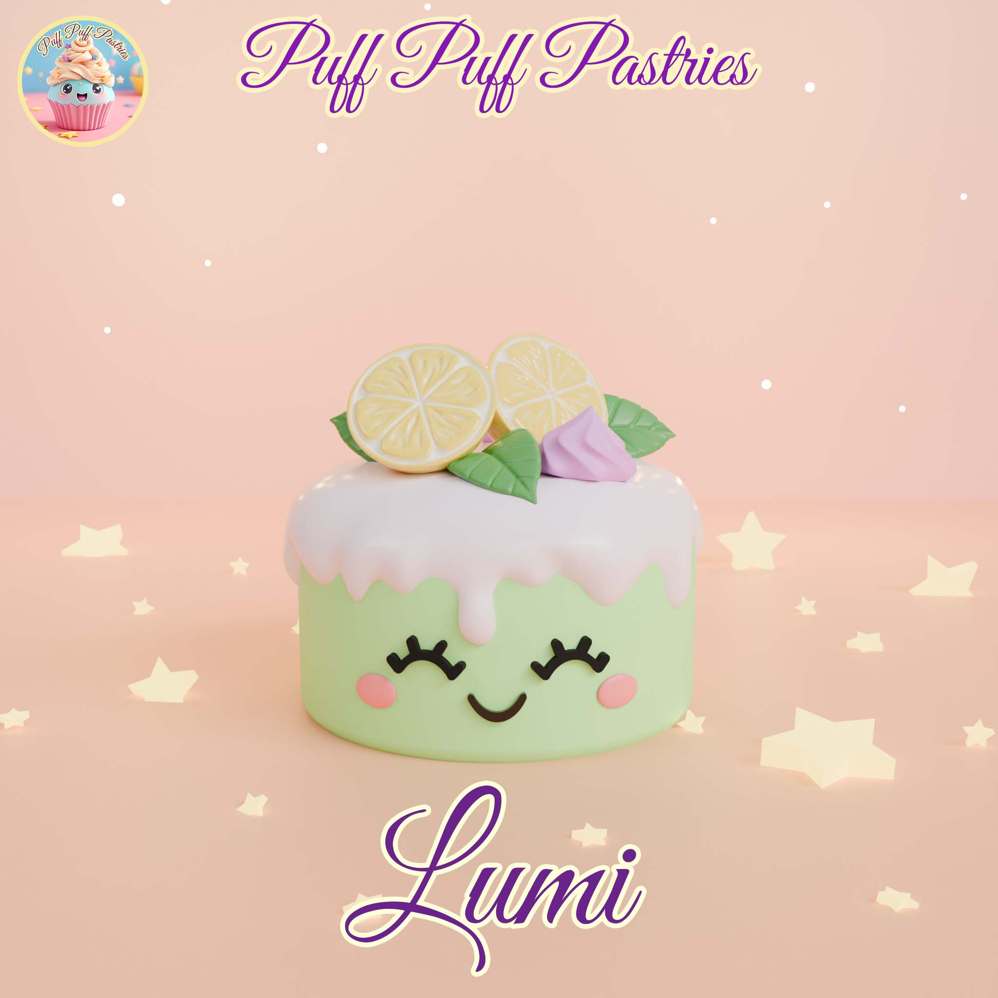 Kawaii Round cake Lumi